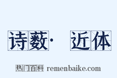 诗薮·近体是什么意思的图片